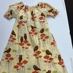 Floral Owl Print Dress Pretty Me size 5